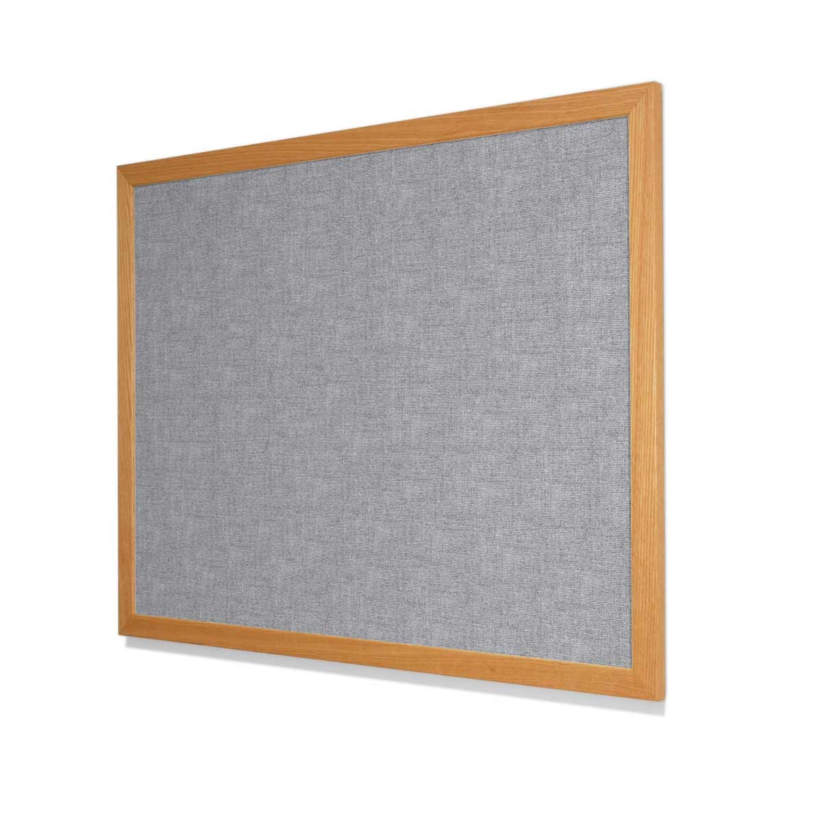 Guilford of Maine FR701 Blue Papier Cork Board with Red Oak Frame